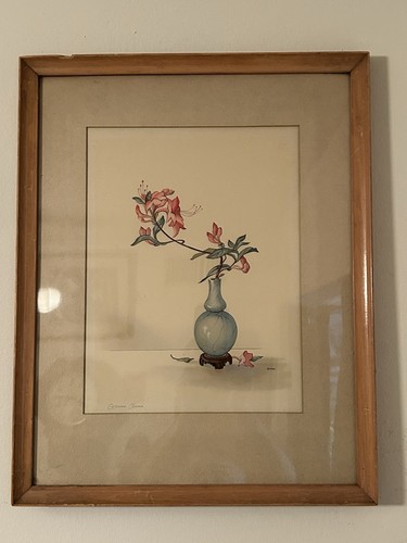 Fine oriental floral vase - fine,